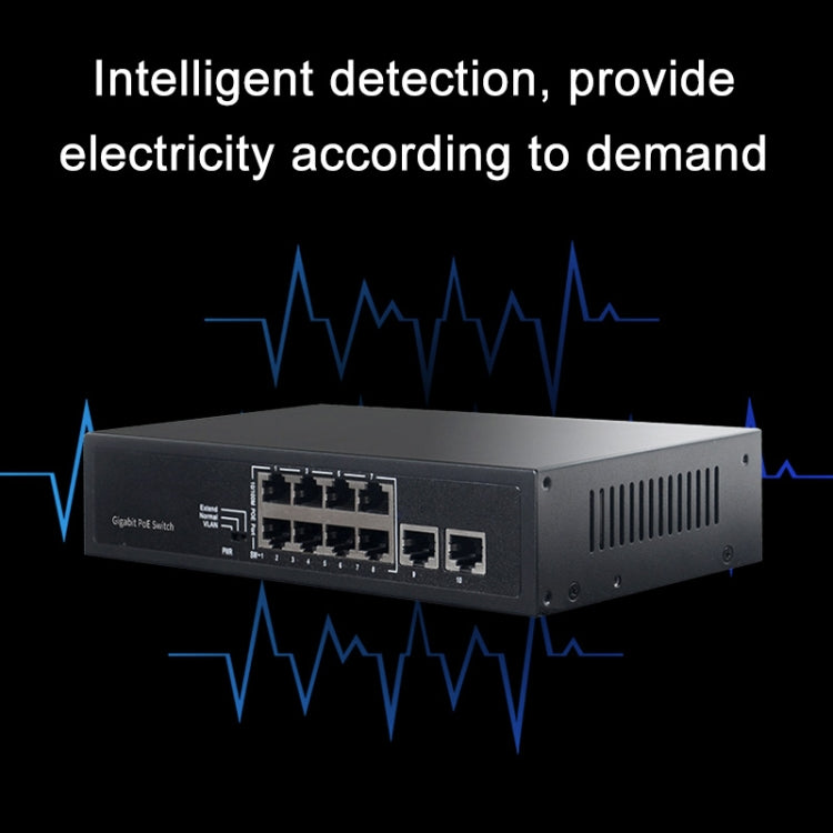 COMFAST CF-SG181P Switch Ethernet POE Gigabit a 10 porte Monitoraggio larghezza di banda backplane da 20 Gbps