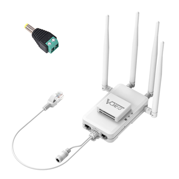 VONETS VAR600-H Ripetitore WiFi bridge wireless 600 Mbps, con set di adattatori CC, With DC Adapter Set