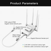VONETS VAR600-H Ripetitore WiFi bridge wireless 600 Mbps, con set di adattatori CC, With DC Adapter Set