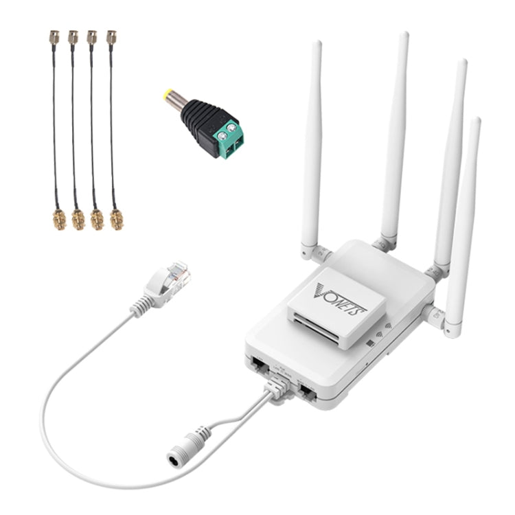 VONETS VAR600-H Ripetitore WiFi Bridge Wireless 600Mbps, con 4 antenne + set adattatore CC, With 4 Antennas + DC Adapter Set