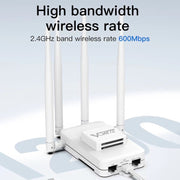 VONETS VAR600-H Ripetitore WiFi Bridge Wireless 600Mbps, con 4 antenne + set adattatore CC, With 4 Antennas + DC Adapter Set