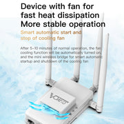 VONETS VAR600-H Ripetitore WiFi Bridge Wireless 600Mbps, con 4 antenne + set adattatore CC, With 4 Antennas + DC Adapter Set