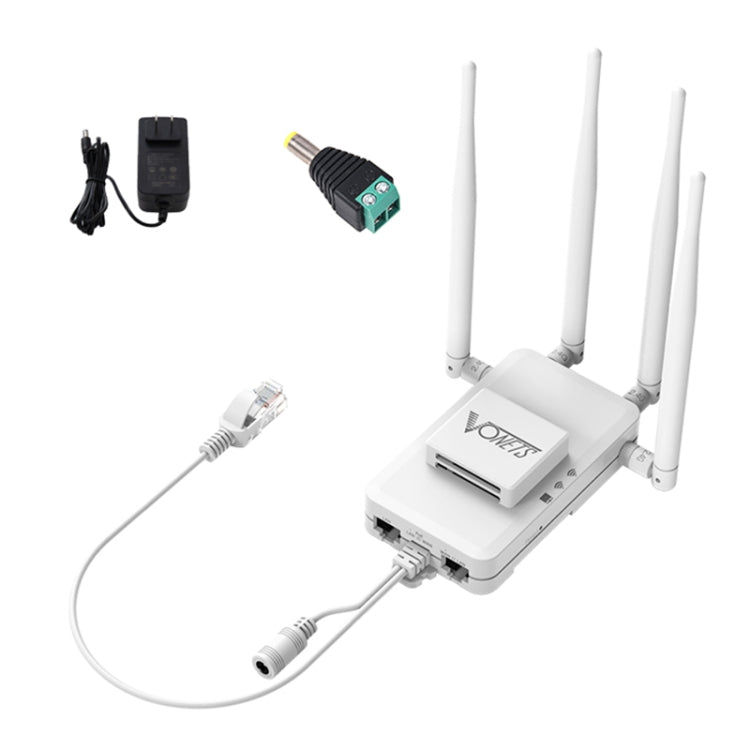VONETS VAR600-H Ripetitore WiFi Bridge Wireless 600Mbps, con alimentatore + set di adattatori CC, With Power Adapter + DC Adapter Set