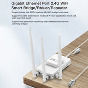 VONETS VAR600-H Ripetitore WiFi Bridge Wireless 600Mbps, con alimentatore + set di adattatori CC, With Power Adapter + 4 Antennas + DC Adapter Set