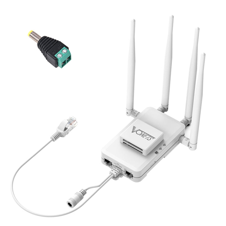 Ripetitore WiFi dual-band per antenna esterna VONETS VAR1200-H 1200 Mbps, con set di adattatori CC, VAR1200-H With DC Adapter Set