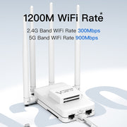 Ripetitore WiFi dual-band per antenna esterna VONETS VAR1200-H 1200 Mbps, con set di adattatori CC, VAR1200-H With DC Adapter Set
