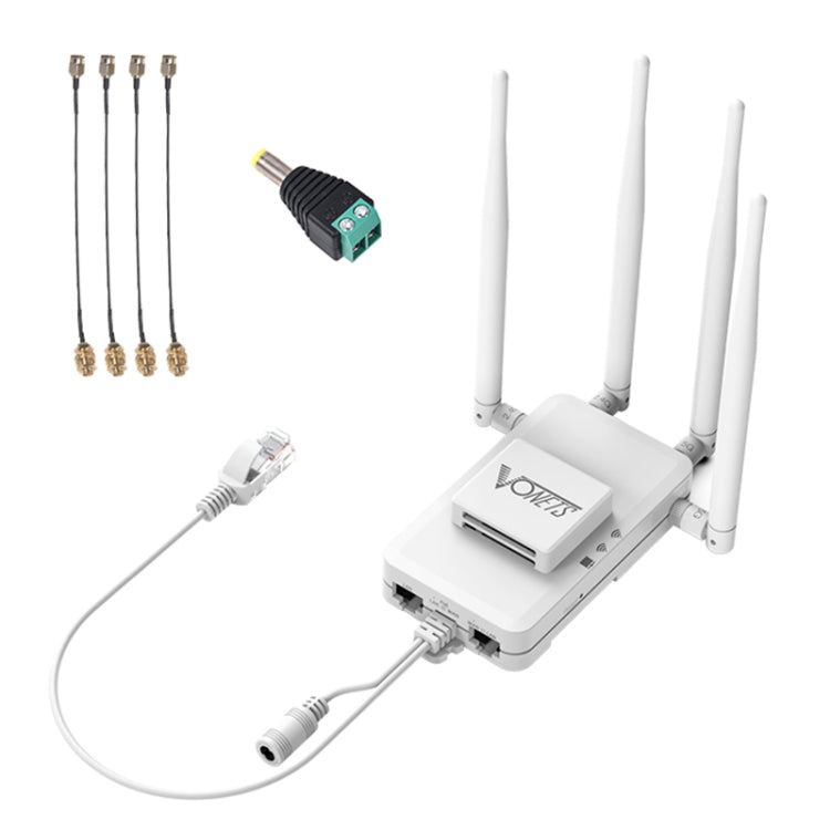 VONETS VAR1200-H Ripetitore WiFi dual-band per antenna esterna bridge wireless 1200 Mbps, con 4 antenne + set adattatore CC, VAR1200-H With 4 Antennas + DC Adapter Set