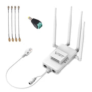 VONETS VAR1200-H Ripetitore WiFi dual-band per antenna esterna bridge wireless 1200 Mbps, con 4 antenne + set adattatore CC, VAR1200-H With 4 Antennas + DC Adapter Set