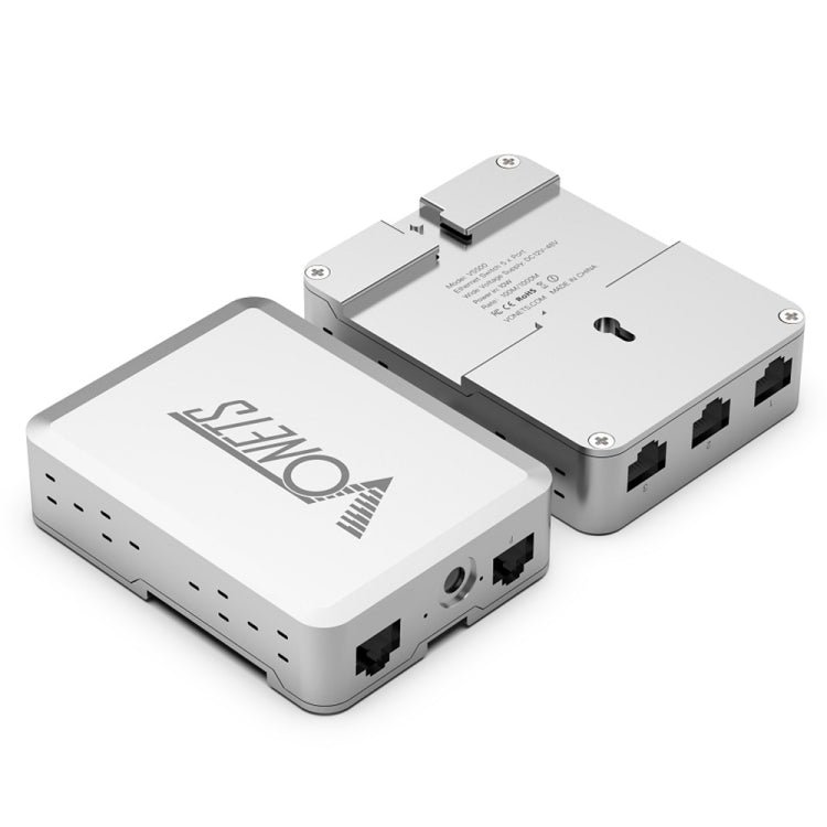 VONETS VS500 Switch Gigabit Ethernet a 5 porte con adattatore CC + set di fibbie di fissaggio su guida, VS500 with DC Adapter + Rail Fixing Buckle Set