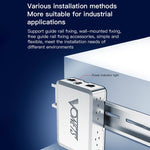 VONETS VS500 Switch Gigabit Ethernet a 5 porte con adattatore CC + set di fibbie di fissaggio su guida, VS500 with DC Adapter + Rail Fixing Buckle Set
