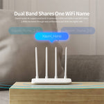 Router WiFi originale Xiaomi 4A Smart APP Control AC1200 1167 Mbps 128 MB 2,4 GHz e 5 GHz Dual-core CPU Porta Gigabit Ethernet Ripetitore router wireless con 4 antenne, supporto Web e Android e iOS, spina americana, 4A (Dual-core CPU)