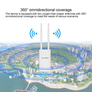 COMFAST CF-EW72 1200 Mbs Amplificatore di segnale impermeabile per esterni Ripetitore router wireless Stazione base WIFI con 2 antenne, CF-EW72 North American Edition