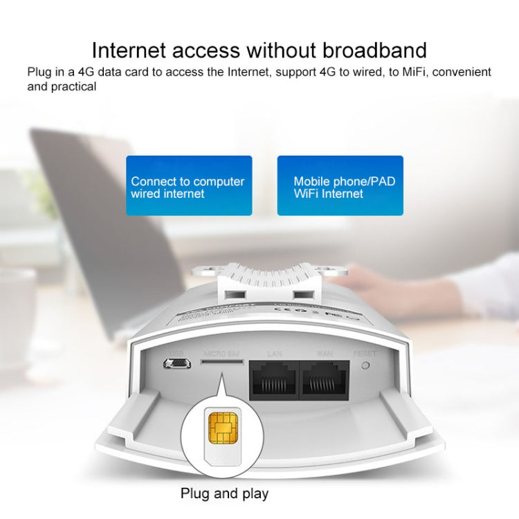 COMFAST CF-E5 300Mbps 4G Amplificatore di Segnale Impermeabile per Esterni Ripetitore Router Wireless Stazione Base WIFI con 2 Antenne, Versione Asia Pacifico, CF-E5, Asia Pacific Version