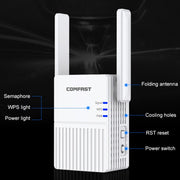 COMFAST CF-N300 300Mbps Wireless WIFI Amplificatore di segnale Ripetitore Booster Router di rete con 2 antenne, CF-N300