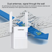 COMFAST CF-N300 300Mbps Wireless WIFI Amplificatore di segnale Ripetitore Booster Router di rete con 2 antenne, CF-N300