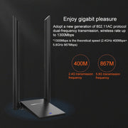 COMFAST CF-WU782ACV2 1300Mbps Dual-band Wifi Adattatore di rete USB con 2 antenne, CF-WU782ACV2