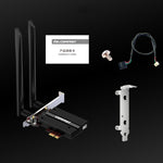 COMFAST CF-AX200 PRO 3000Mbps Bluetooth PCI-E Adattatore scheda di rete Wi-Fi con 2 antenne, CF-AX200 PRO