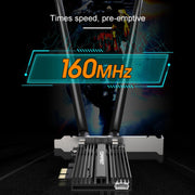 COMFAST CF-AX200 PRO 3000Mbps Bluetooth PCI-E Adattatore scheda di rete Wi-Fi con 2 antenne, CF-AX200 PRO