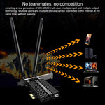 COMFAST CF-AX200 PRO 3000Mbps Bluetooth PCI-E Adattatore scheda di rete Wi-Fi con 2 antenne, CF-AX200 PRO