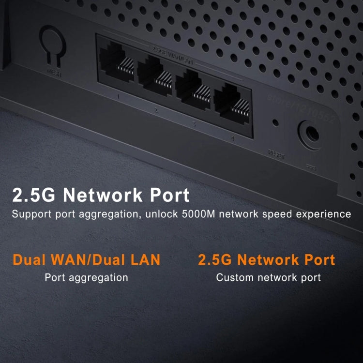 Xiaomi Router BE6500 WiFi 7 2.4GHz 5.0GHz Dual Band 4-Core 2.5G Porta, Spina USA, BE6500