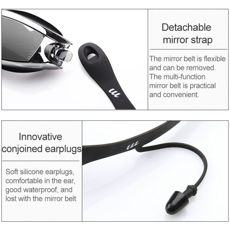 Occhialini da nuoto impermeabili antiappannamento ad alta definizione con cuffia, Swimming Goggles with Cap (Black), Swimming Goggles with Cap (Black Plating), Swimming Goggles with Cap (Pink), Swimming Goggles with Cap (Blue)                          ...