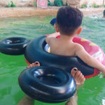 Anello da nuoto gonfiabile per bambini Anello salvavita Anello ascellare Adatto a bambini di età compresa tra 2 e 6 anni, dimensioni: 86x65 cm, Size: 86x65cm (Black Red), Size: 86x65cm (Pink + White)