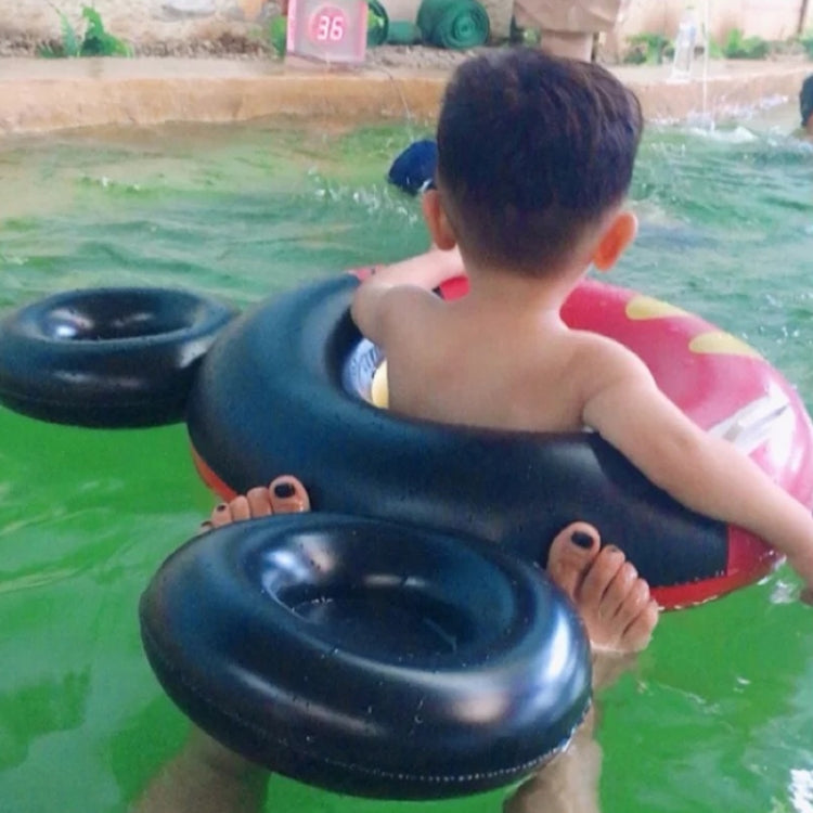 Anello da nuoto gonfiabile per bambini Anello salvavita Anello ascellare Adatto a bambini di età compresa tra 2 e 6 anni, dimensioni: 86x65 cm, Size: 86x65cm (Black Red), Size: 86x65cm (Pink + White)