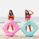 Anello da nuoto gonfiabile a forma di conchiglia Anello salvavita Anello ascellare, dimensioni: L, 100x110 cm, Size: 100x110cm (Pink), Size: 100x110cm(Blue)