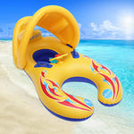 Divertimento in acqua Parasole per bambini Swimming Circle Yacht, dimensioni: 100x70 cm, Yellow Pattern, Blue Marine Fish Pattern, Beige Marine Fish Pattern, Leaf Umbrella Pattern