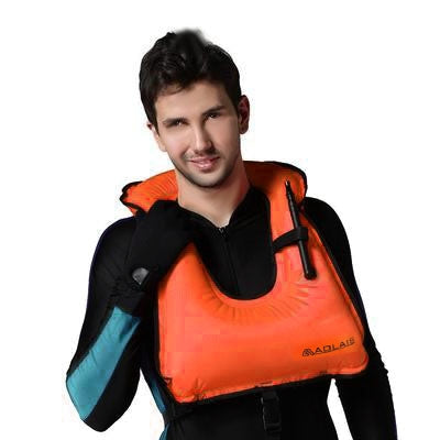 Attrezzatura da nuoto per giubbotto di salvataggio gonfiabile portatile per snorkeling, giubbotto di salvataggio, dimensioni: 650 * 450 mm, Adult Life Jacket (Orange), Adult Life Jacket (Purple), Adult Life Jacket (Green)