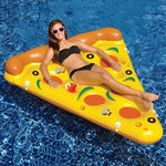 Anello da nuoto gonfiabile per tappetino galleggiante a forma di fetta di pizza, dimensioni gonfiate: 180 x 130 cm, Pizza Slice
