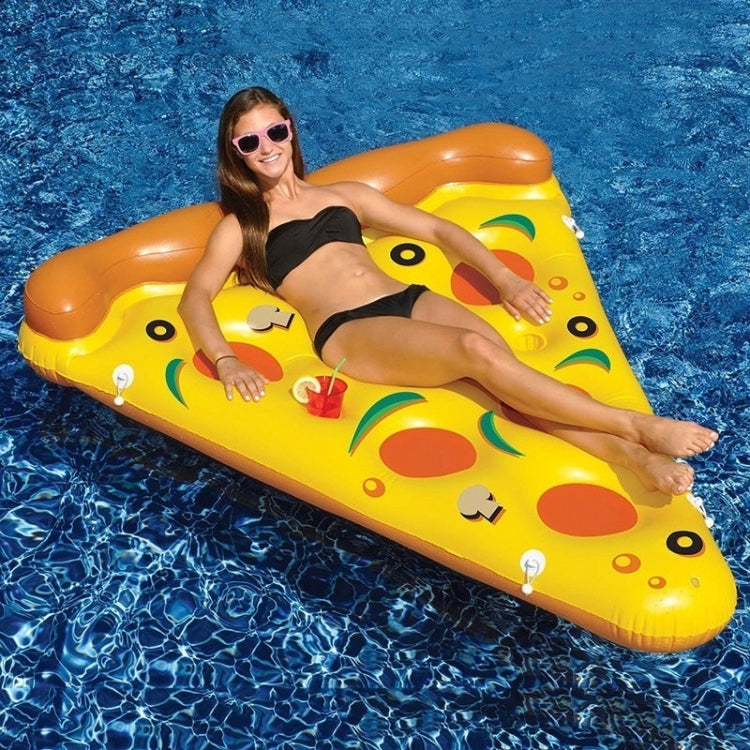 Anello da nuoto gonfiabile per tappetino galleggiante a forma di fetta di pizza, dimensioni gonfiate: 180 x 130 cm, Pizza Slice
