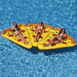 Anello da nuoto gonfiabile per tappetino galleggiante a forma di fetta di pizza, dimensioni gonfiate: 180 x 130 cm, Pizza Slice