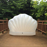 Anello gonfiabile per il nuoto con tappetino galleggiante a forma di capesante, dimensioni gonfiate: 170 x 130 x 100 cm, Scallop