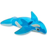 L'anello gonfiabile per il nuoto in piscina a forma di balena blu per il divertimento estivo in acqua galleggia, dimensioni: 151 * 117 cm, Blue Whale