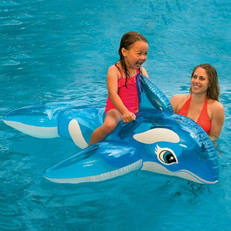 L'anello gonfiabile per il nuoto in piscina a forma di balena blu per il divertimento estivo in acqua galleggia, dimensioni: 151 * 117 cm, Blue Whale