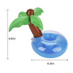 Portabevande galleggiante a forma di albero di cocco gonfiabile, dimensioni gonfiate: circa 21 x 21 x 22 cm, Coconut Tree 21 x 21 x 22cm
