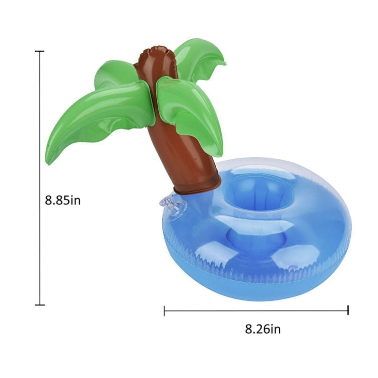 Portabevande galleggiante a forma di albero di cocco gonfiabile, dimensioni gonfiate: circa 21 x 21 x 22 cm, Coconut Tree 21 x 21 x 22cm