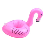 Portabevande galleggiante a forma di fenicottero gonfiabile, dimensioni gonfiate: circa 17,5 x 17 x 15,5 cm, Flamingo