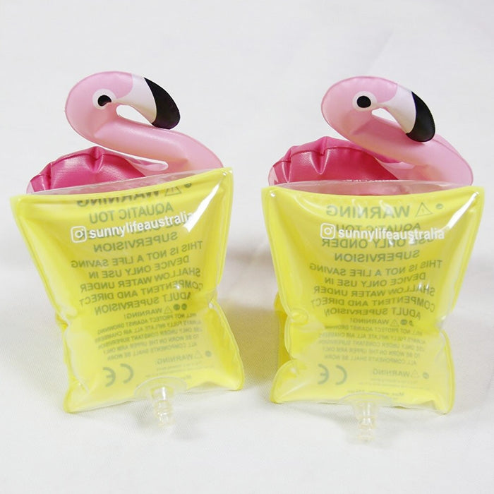 Bambini Gonfiabili a Forma di Fenicottero Bracciali Maniche di Galleggiamento Ali d'Acqua Nuoto Galleggianti, Dimensioni: 16x20x15cm, Flamingo Shape