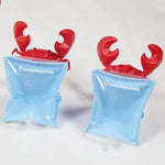 Bambini gonfiabili a forma di granchi rossi bracciali maniche galleggianti ali d'acqua galleggianti per il nuoto, dimensioni: 16x20x15 cm, Crabs Shape
