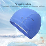 Cuffia da nuoto elastica con rivestimento in PU impermeabile per adulti Mantieni i capelli lunghi asciutti Protezione per le orecchie Cuffia da nuoto, PU Swim Cap (Black), PU Swim Cap (Blue), PU Swim Cap (Silver), PU Swim Cap (Baby Blue)               ...