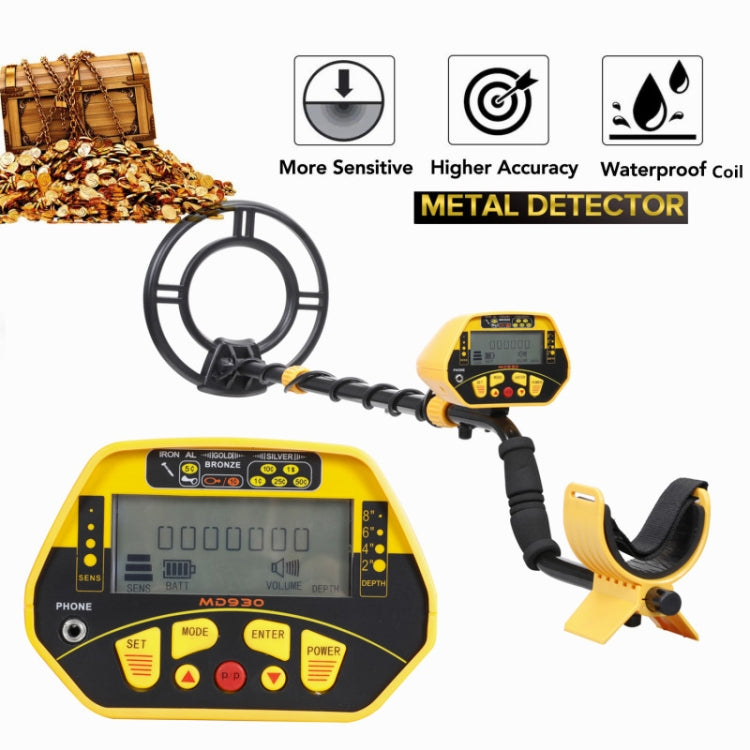 MD930 Metal Detector sotterraneo ad alta sensibilità e posizionamento accurato con retroilluminazione, MD930