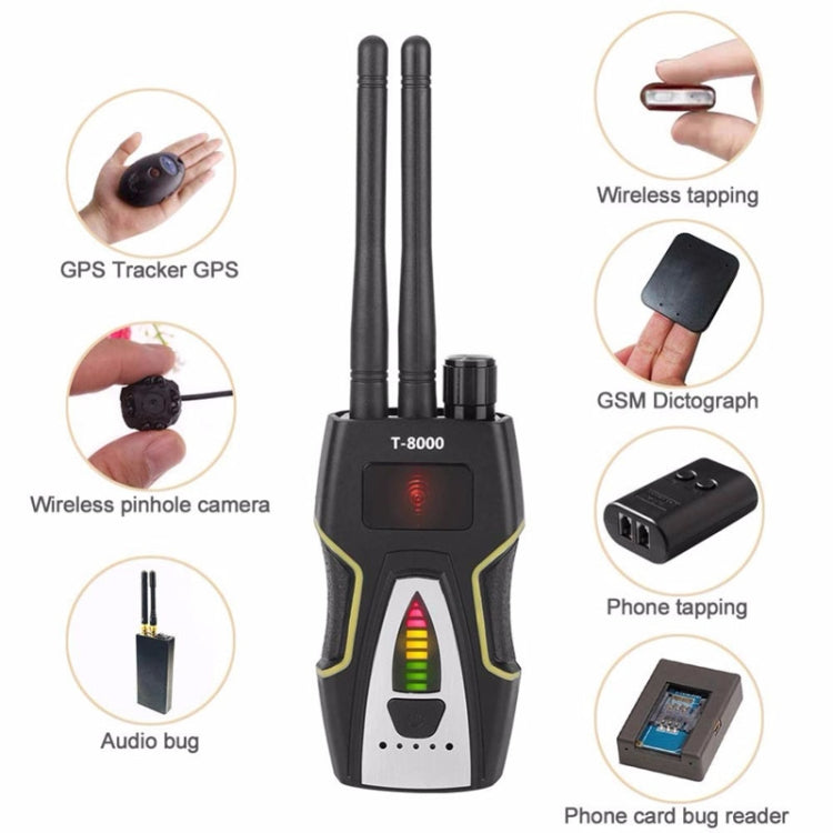 Rilevatore segnale RF T-8000 per intercettazioni e GPS