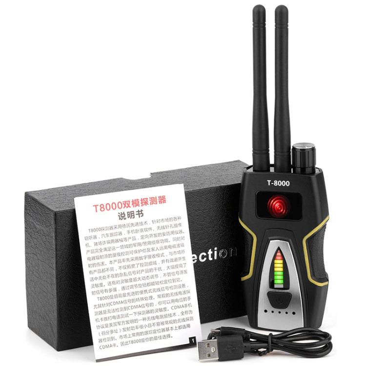 Rilevatore segnale RF T-8000 per intercettazioni e GPS