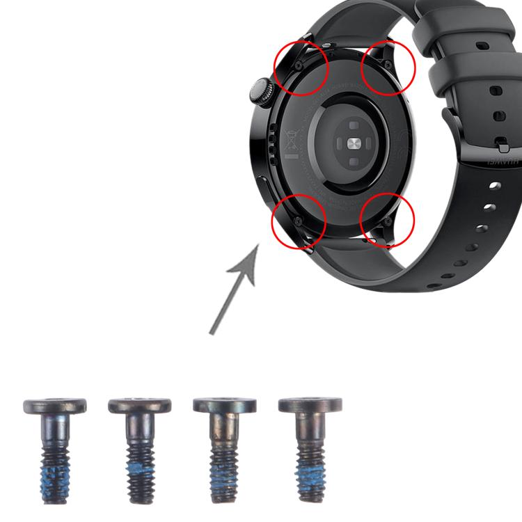 For Huawei Watch 3 / 3 Pro 4pcs/Set Back Cover Screws, For Huawei Watch 3 / 3 Pro