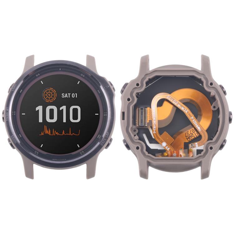 Schermo LCD originale con digitalizzatore per Garmin Fenix 6S Solar, assemblaggio completo., For Garmin Fenix 6S Solar(Original)