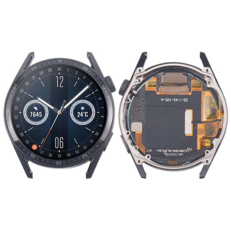 Per Huawei Watch GT 3 46mm JPT-B19 Doppio cavo Schermo LCD Digitalizzatore Gruppo completo con cornice, For Huawei Watch GT 3 46mm(Dual Cable)