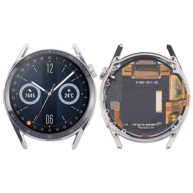 Per Huawei Watch GT 3 46mm JPT-B19 Doppio cavo Schermo LCD Digitalizzatore Gruppo completo con cornice, For Huawei Watch GT 3 46mm(Dual Cable)