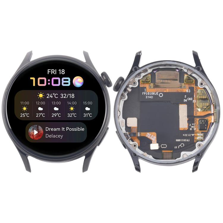 Schermo LCD digitalizzatore completo con cornice per Huawei Watch 3 GLL-AL00, For Huawei Watch 3